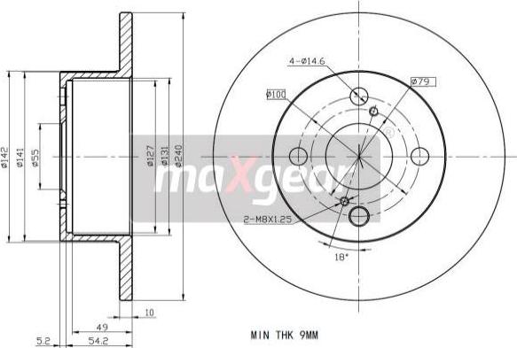 Maxgear 19-2344 - Jarrulevy inparts.fi