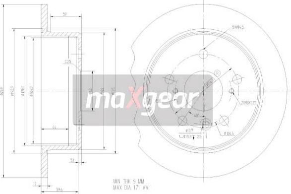 Maxgear 19-2347 - Jarrulevy inparts.fi