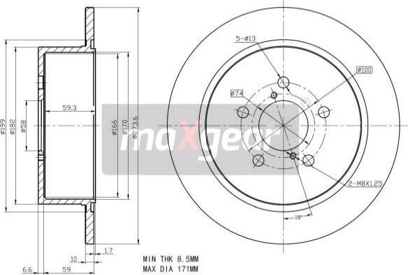 Maxgear 19-2356 - Jarrulevy inparts.fi