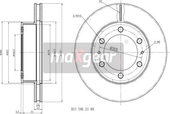 Maxgear 19-2350 - Jarrulevy inparts.fi