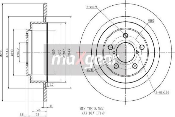 Maxgear 19-2357 - Jarrulevy inparts.fi