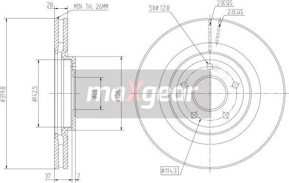 Maxgear 19-2364MAX - Jarrulevy inparts.fi