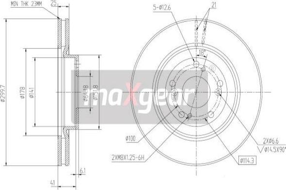 Maxgear 19-2301 - Jarrulevy inparts.fi