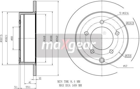 Maxgear 19-2389MAX - Jarrulevy inparts.fi