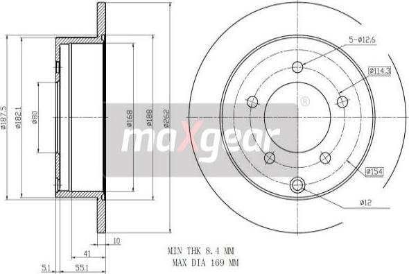 Maxgear 19-2389 - Jarrulevy inparts.fi