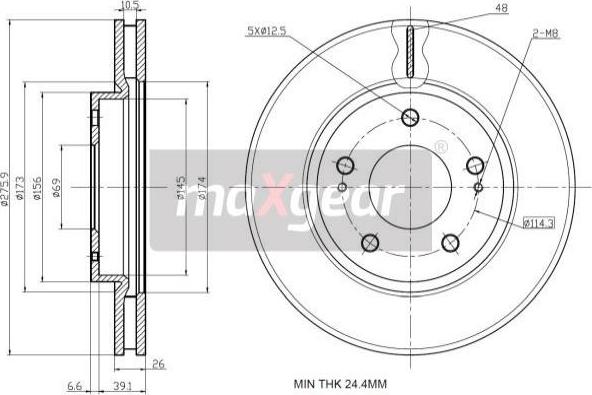 Maxgear 19-2388 - Jarrulevy inparts.fi