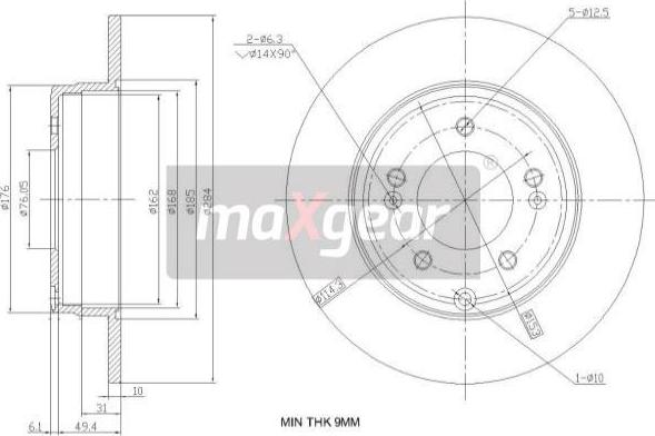 Maxgear 19-2382 - Jarrulevy inparts.fi