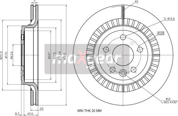 Maxgear 19-2335 - Jarrulevy inparts.fi