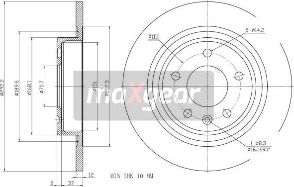 Maxgear 19-2331MAX - Jarrulevy inparts.fi