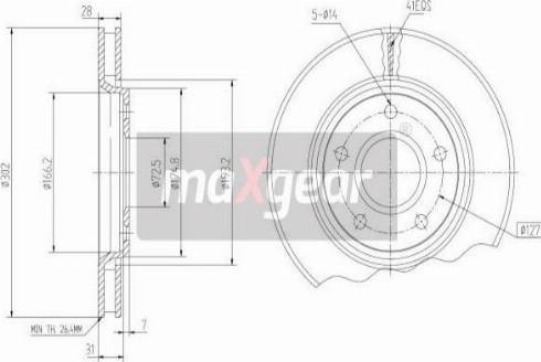 Maxgear 19-2274MAX - Jarrulevy inparts.fi