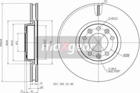 Maxgear 19-2749 - Jarrulevy inparts.fi