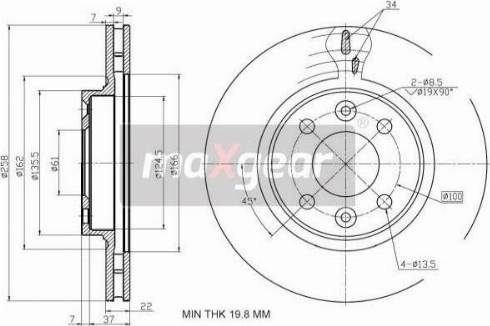 Maxgear 19-2729MAX - Jarrulevy inparts.fi