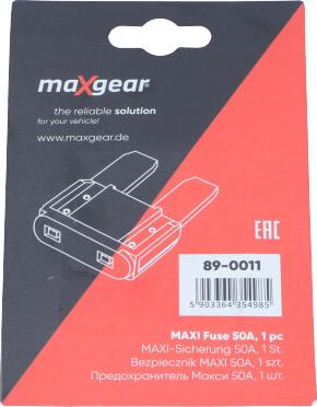 Maxgear 89-0011 - Sulake inparts.fi