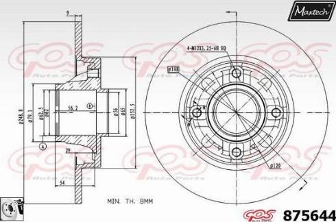 Brembo 08 9512 20 - Jarrulevy inparts.fi