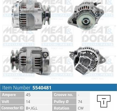 Meat & Doria 5540481 - Laturi inparts.fi