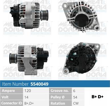 Meat & Doria 5540049 - Laturi inparts.fi