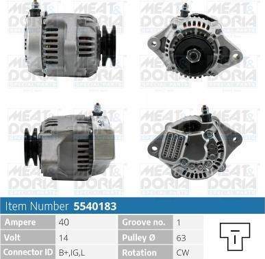 Meat & Doria 5540183 - Laturi inparts.fi