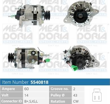 Meat & Doria 5540818 - Laturi inparts.fi