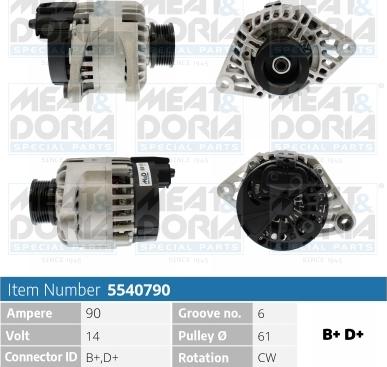 Meat & Doria 5540790 - Laturi inparts.fi