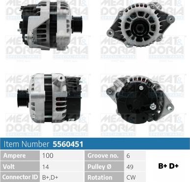 Meat & Doria 5560451 - Laturi inparts.fi