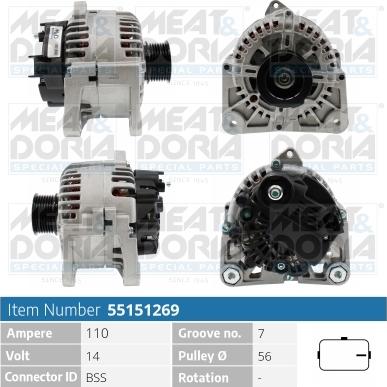 Meat & Doria 55151269 - Laturi inparts.fi