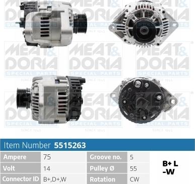 Meat & Doria 5515263 - Laturi inparts.fi