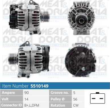 Meat & Doria 5510149 - Laturi inparts.fi