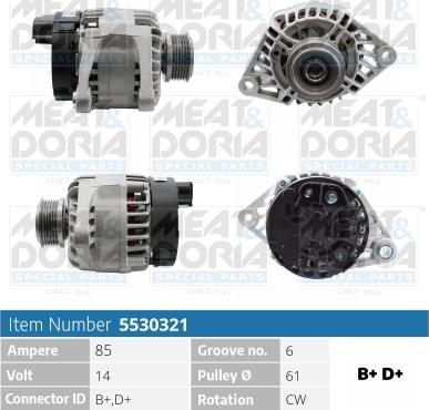 Meat & Doria 5530321 - Laturi inparts.fi