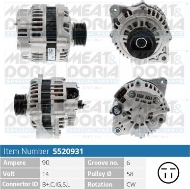 Meat & Doria 5520931 - Laturi inparts.fi