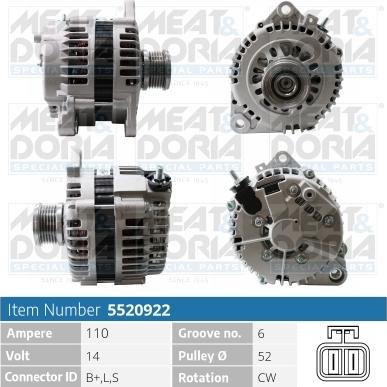 Meat & Doria 5520922 - Laturi inparts.fi