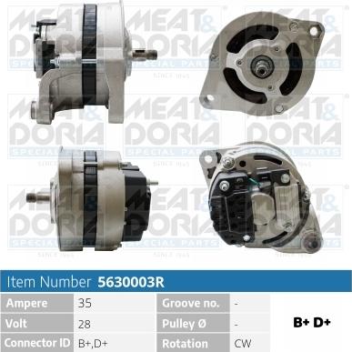 Meat & Doria 5630003R - Laturi inparts.fi