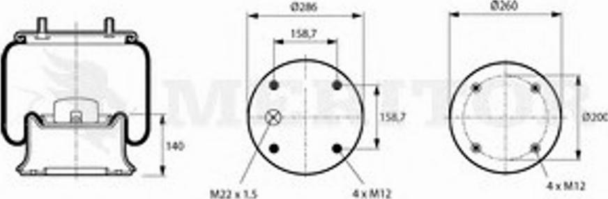 Meritor 212 08 082 - Metallipalje, ilmajousitus inparts.fi