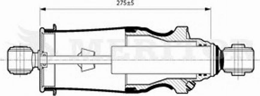 Meritor MLF5113 - Vaimennin, ohjaamon laakerointi inparts.fi