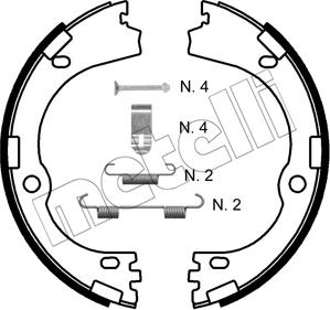 Metelli 53-0752K - Jarrukenkäsarja, seisontajarru inparts.fi