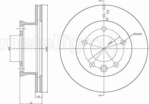 Metelli 23-0995 - Jarrulevy inparts.fi