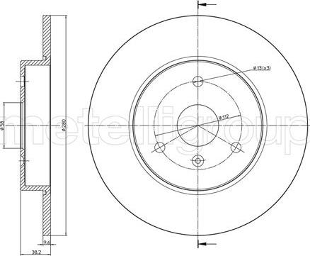 Metelli 23-0943C - Jarrulevy inparts.fi