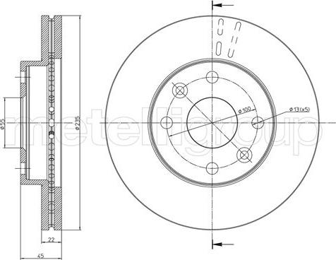 Metelli 23-0959 - Jarrulevy inparts.fi