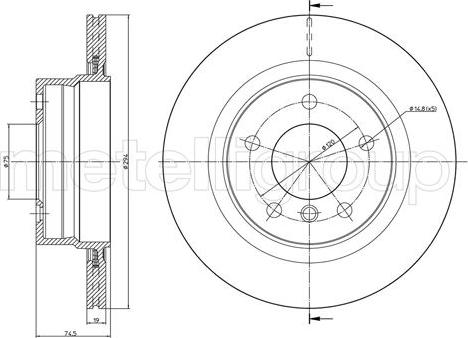 Metelli 23-0950C - Jarrulevy inparts.fi