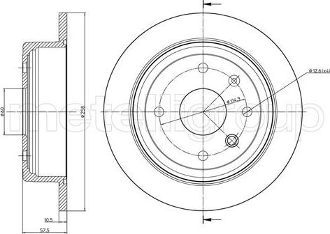 Metelli 23-0953 - Jarrulevy inparts.fi