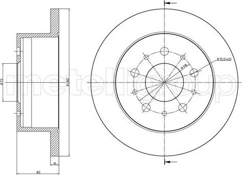 Metelli 23-0952C - Jarrulevy inparts.fi