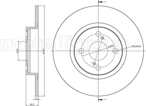 Metelli 23-0969C - Jarrulevy inparts.fi