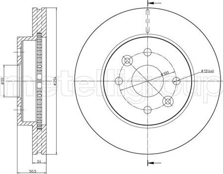 Metelli 23-0960 - Jarrulevy inparts.fi