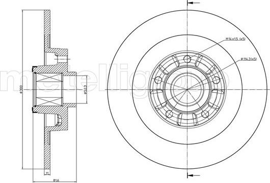 Metelli 23-0980 - Jarrulevy inparts.fi