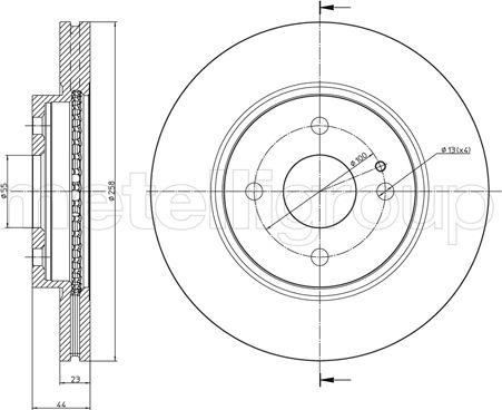 Metelli 23-0983 - Jarrulevy inparts.fi