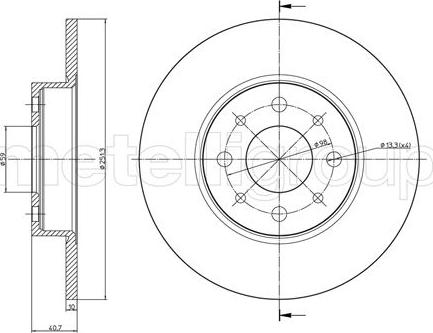 Metelli 23-0987C - Jarrulevy inparts.fi