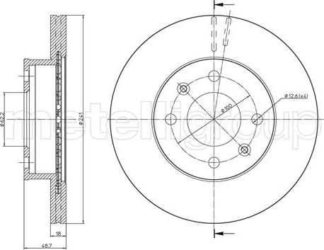 Metelli 23-0926C - Jarrulevy inparts.fi