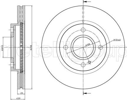 Metelli 23-0975C - Jarrulevy inparts.fi