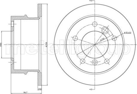 Metelli 23-0491 - Jarrulevy inparts.fi