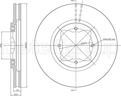 Metelli 23-0497 - Jarrulevy inparts.fi