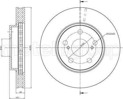 Metelli 23-0447 - Jarrulevy inparts.fi